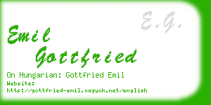 emil gottfried business card